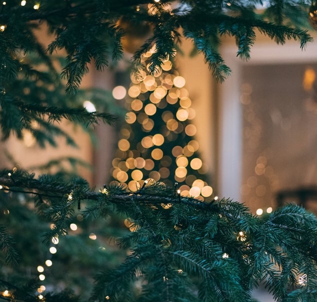 Bild: en julgran med ljus